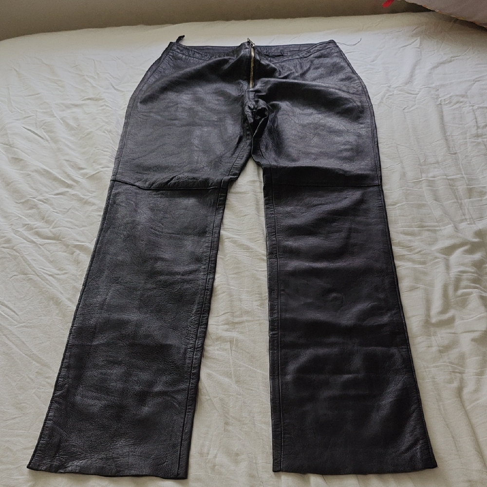 Ladies Leather Pants 29 X 32 VTG Motorcycle